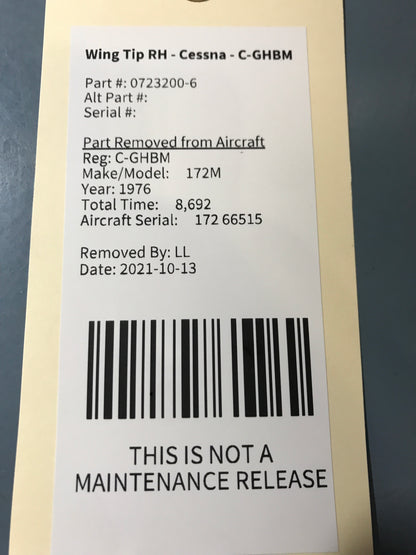 Wing Tip RH - Cessna - C-GHBM