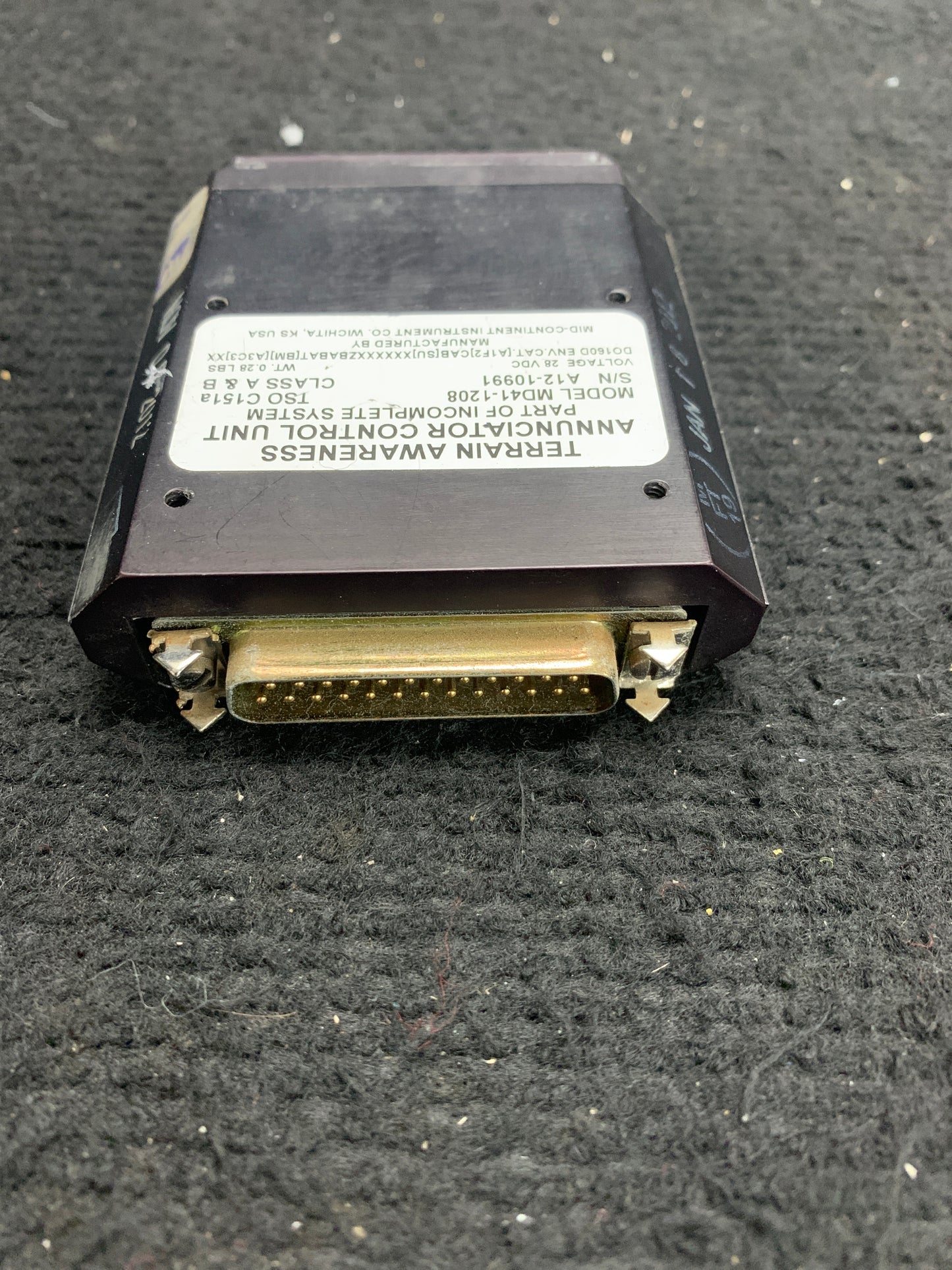 TAWS Annunciator Control Unit - MD41-1208 - Mid-Continent - 5H-NWA