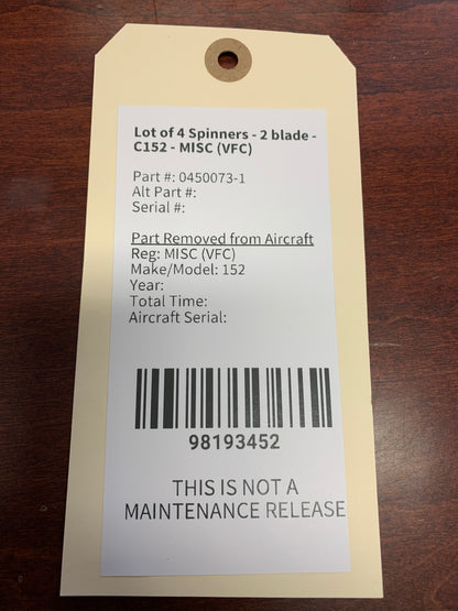 Lot of 4 Spinners - 2 blade - C152 - MISC (VFC)