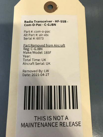 Radio Transceiver - HF-SSB - Com-O-Pac - C-GJBN