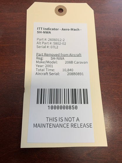 ITT Indicator - Aero-Mach - 5H-NWA