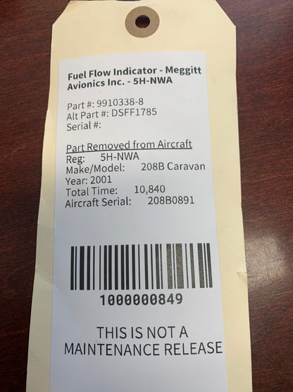 Fuel Flow Indicator - Meggitt Avionics Inc. - 5H-NWA