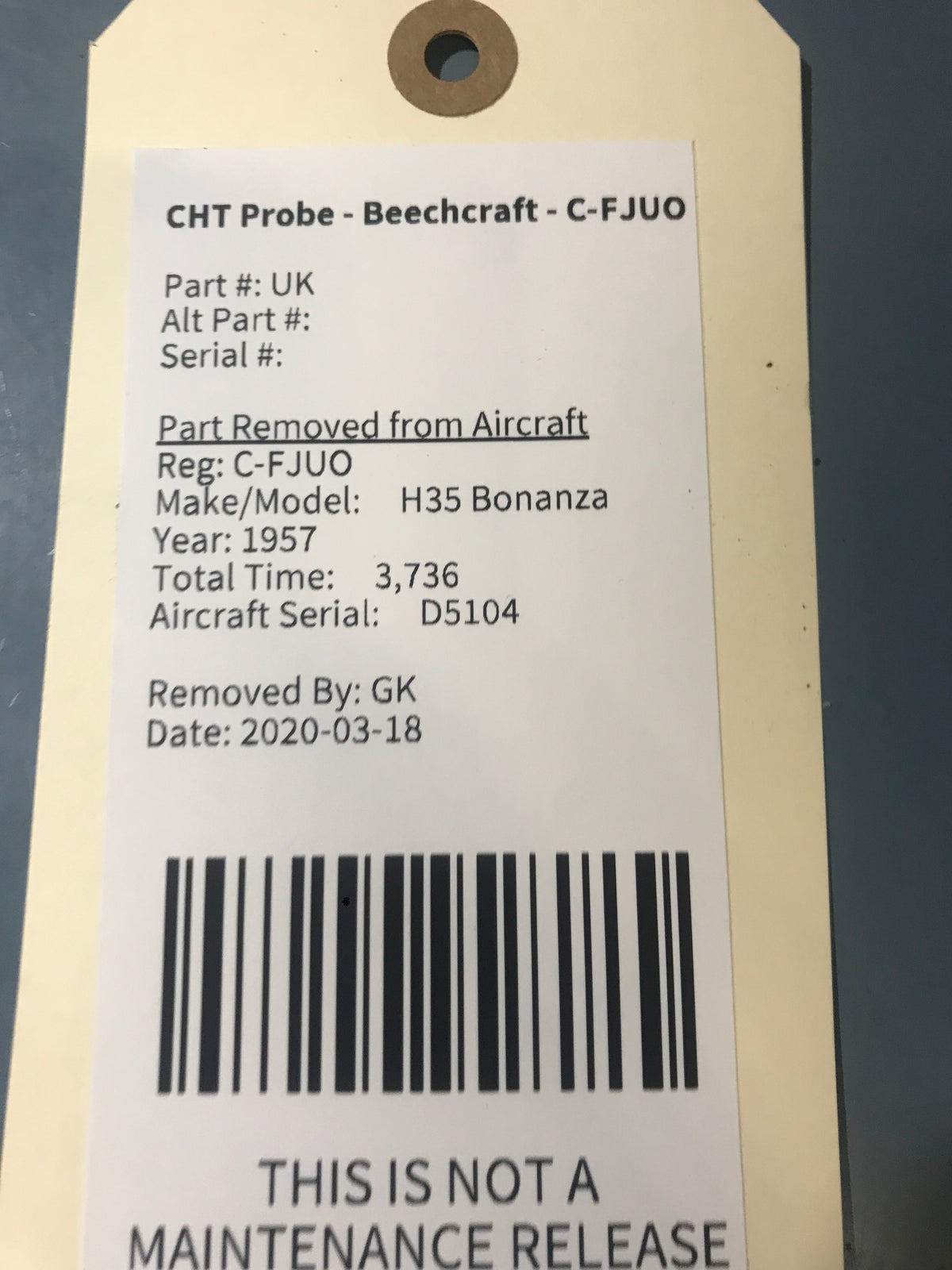 CHT Probe - Beechcraft - C-FJUO
