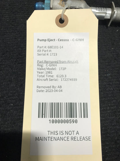 Pump Eject - Allen Aircraft Prod.  - C-GINH