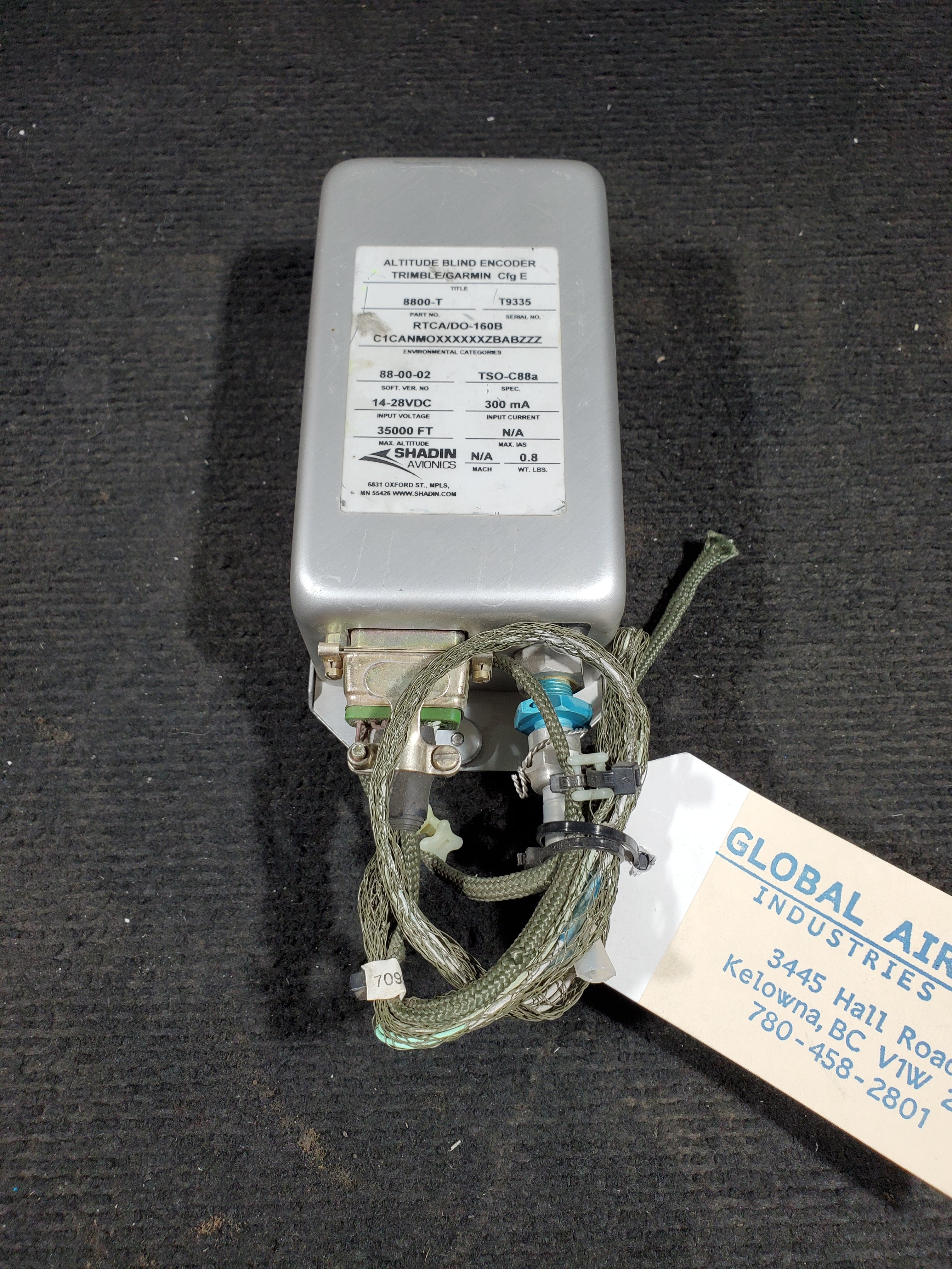 Altitude Encoder - Trimble/Garmin - C-GJHB – Global Aircraft Industries