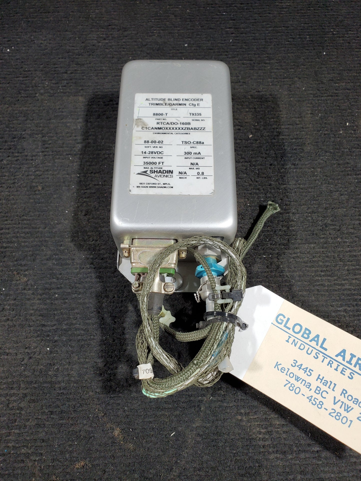 Altitude Encoder - Trimble/Garmin - C-GJHB – Global Aircraft Industries