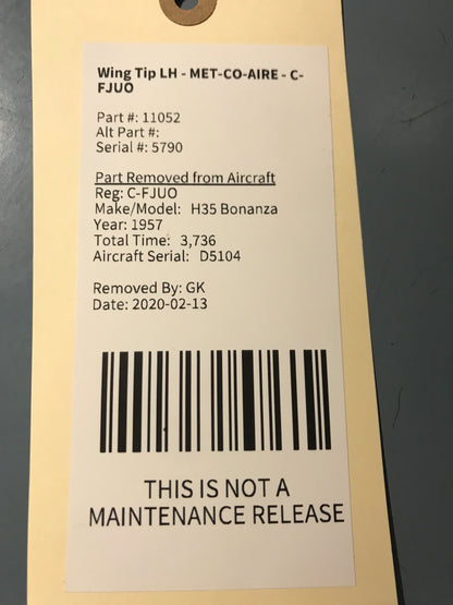Wing Tip LH - MET-CO-AIRE - C-FJUO