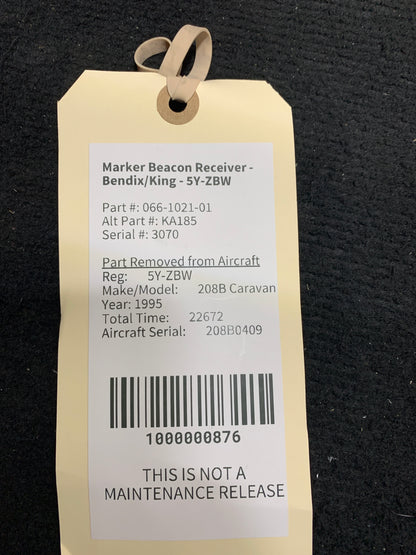 Marker Beacon Receiver - Bendix/King - 5Y-ZBW
