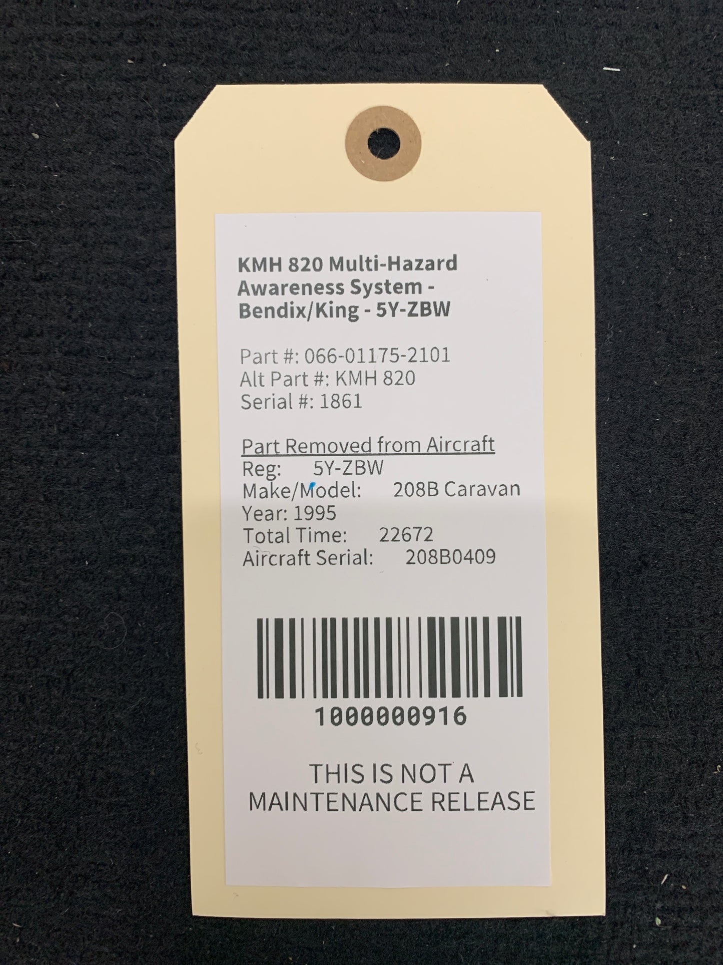 KMH 820 Multi-Hazard Awareness System - Bendix/King - 5Y-ZBW