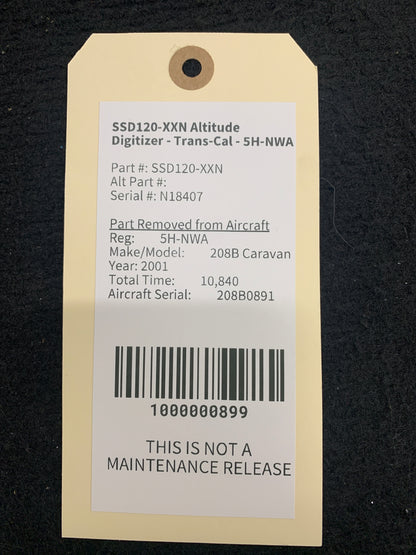SSD120-XXN Altitude Digitizer - Trans-Cal - 5H-NWA