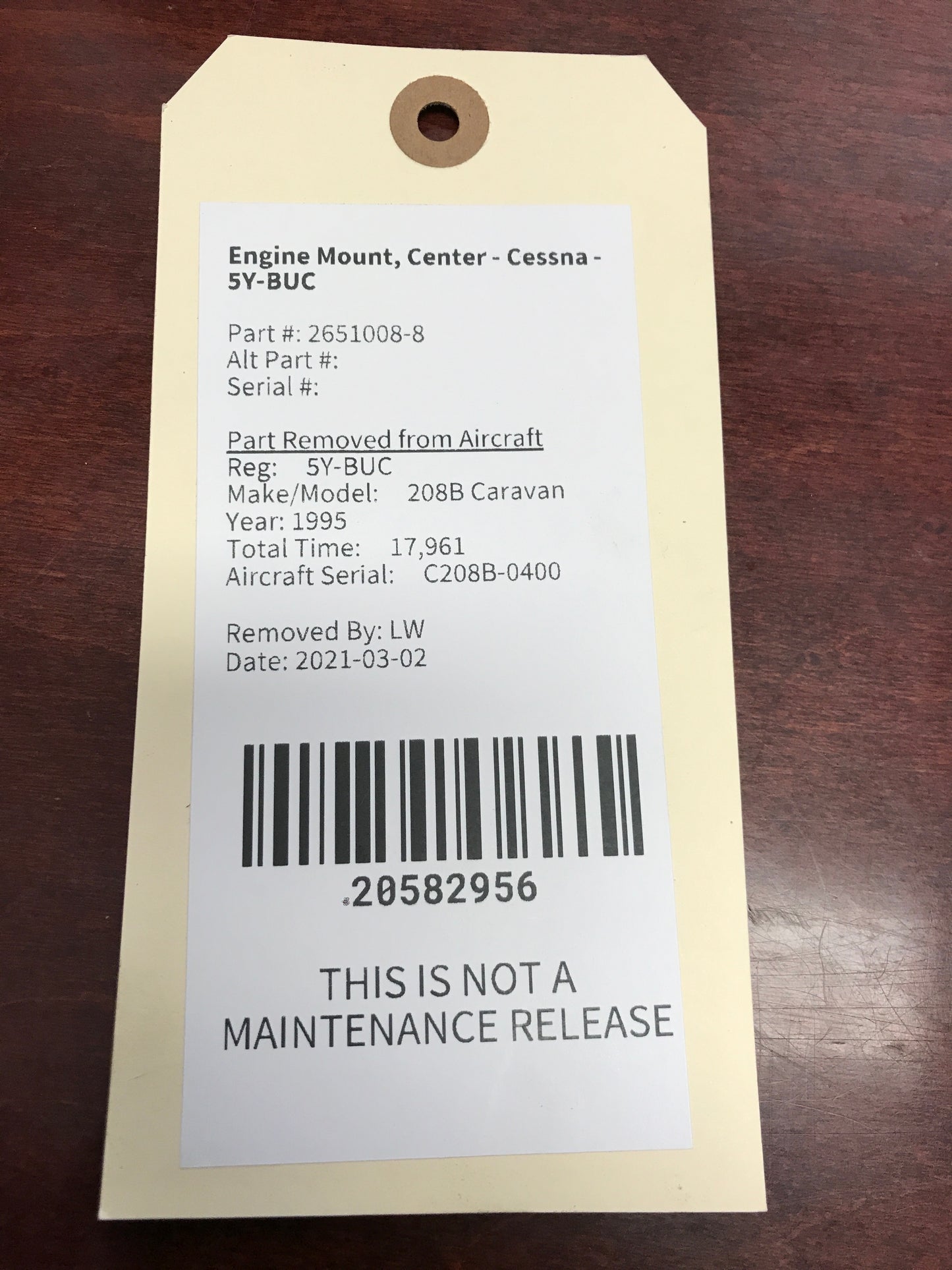 Engine Mount, Center - Cessna - 5Y-BUC