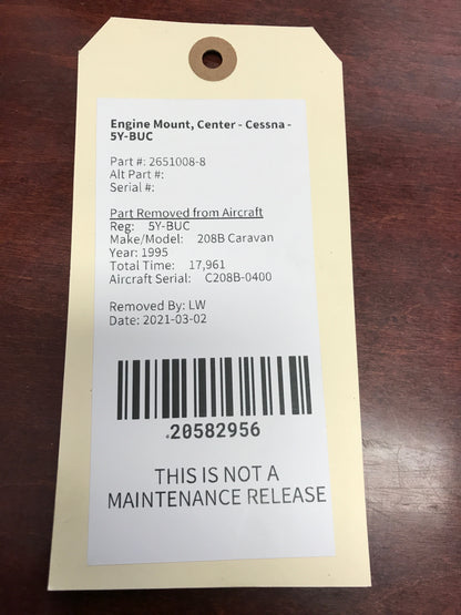 Engine Mount, Center - Cessna - 5Y-BUC