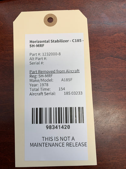Horizontal Stabilizer - C185 - 5H-MRF