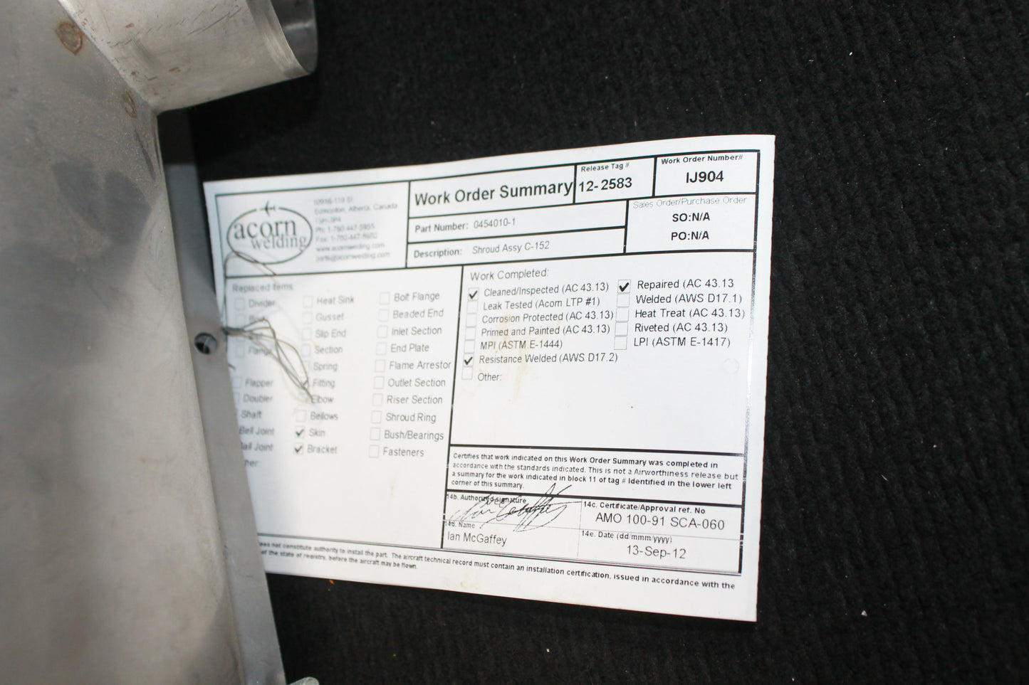 Exhaust Shroud - Acorn Welding - MISC (VFC)