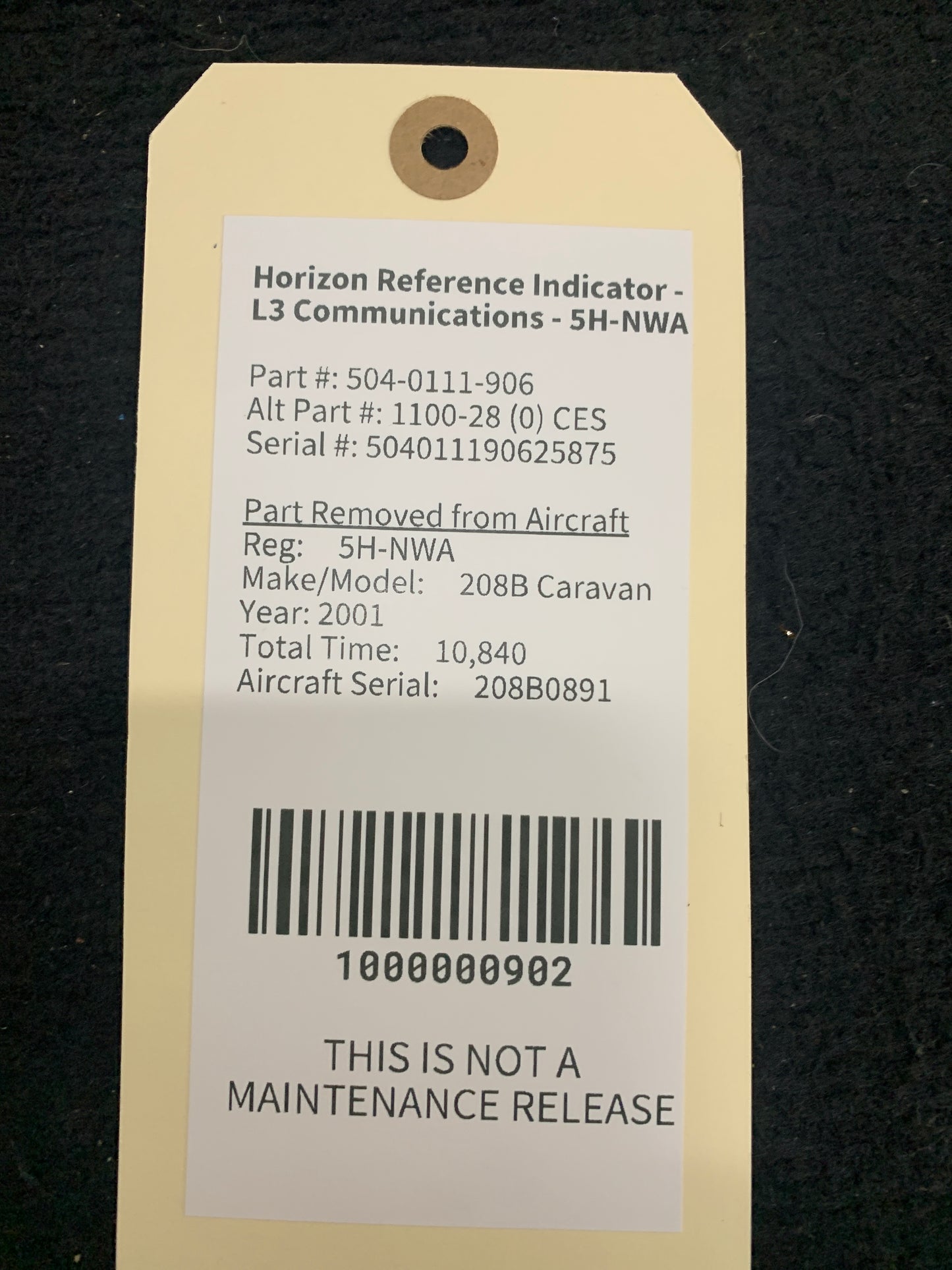 Horizon Reference Indicator - L3 Communications - 5H-NWA