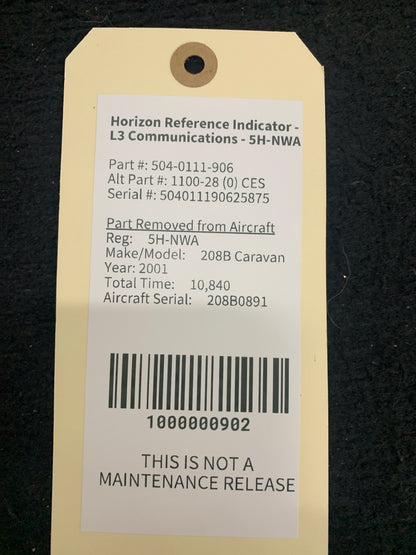 Horizon Reference Indicator - L3 Communications - 5H-NWA
