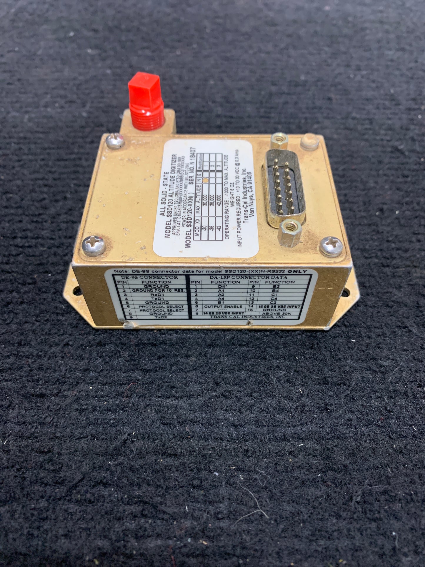 SSD120-XXN Altitude Digitizer - Trans-Cal - 5H-NWA