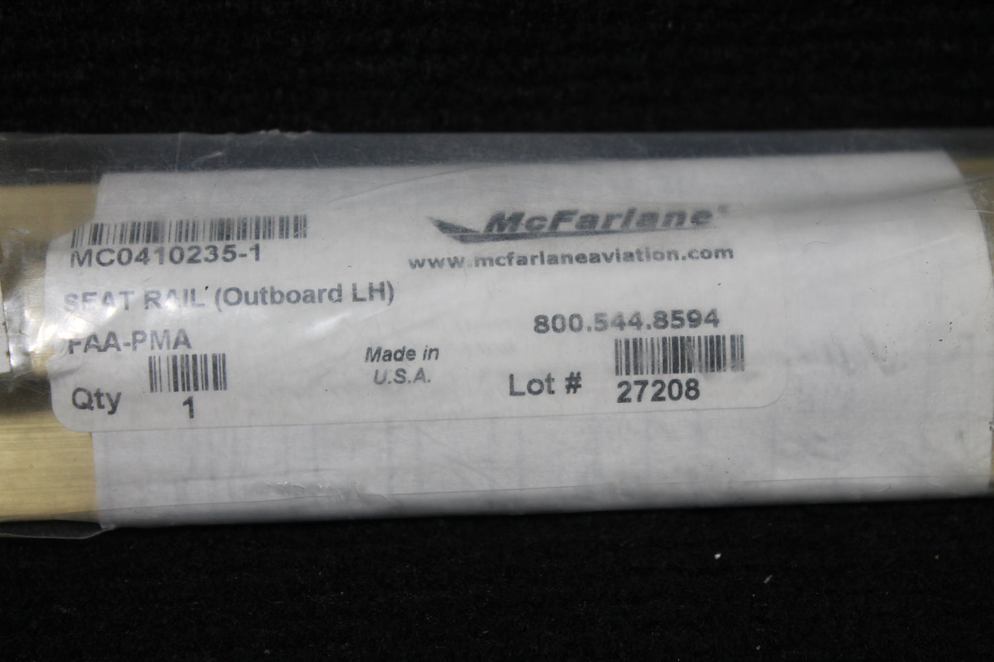 Seat Rail LH Outboard - New - Cessna 152 - MISC (VFC)