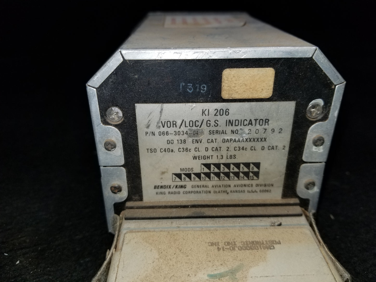 VOR/LOC/G.S Indicator KI 206 - Bendix/King - 5Y-BUC