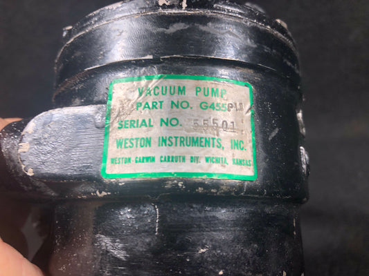 Vacuum Pump - Wet - Weston/Garwin - C-FWOK