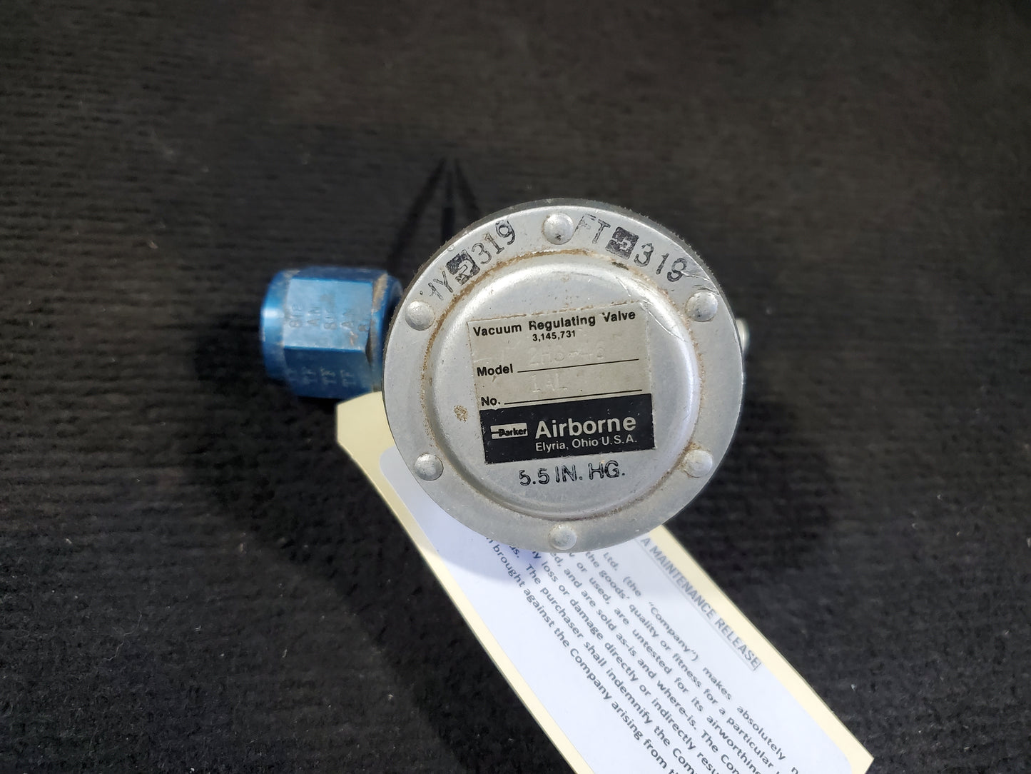 Vacuum Regulating Valve - Cessna - 5Y-RNA