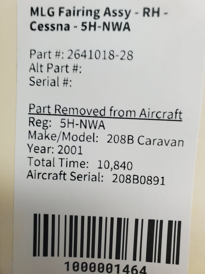 MLG Fairing Assy - RH - Cessna - 5H-NWA