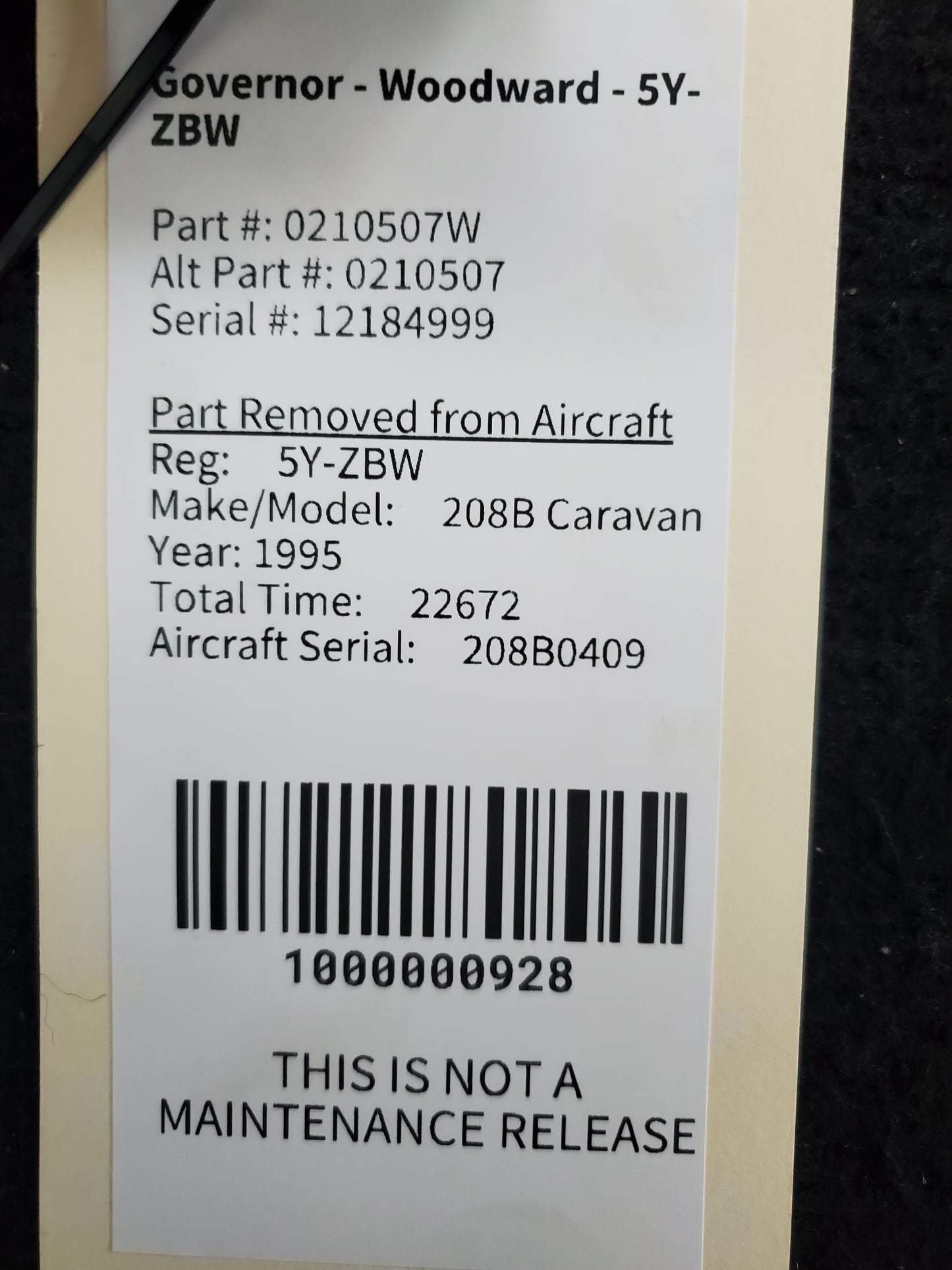 Governor - Woodward - 5Y-ZBW