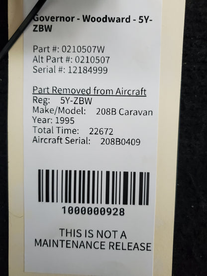 Governor - Woodward - 5Y-ZBW