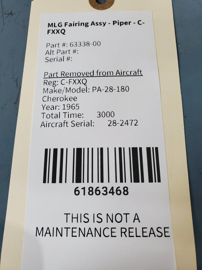 MLG Fairing Assy - Piper - C-FXXQ