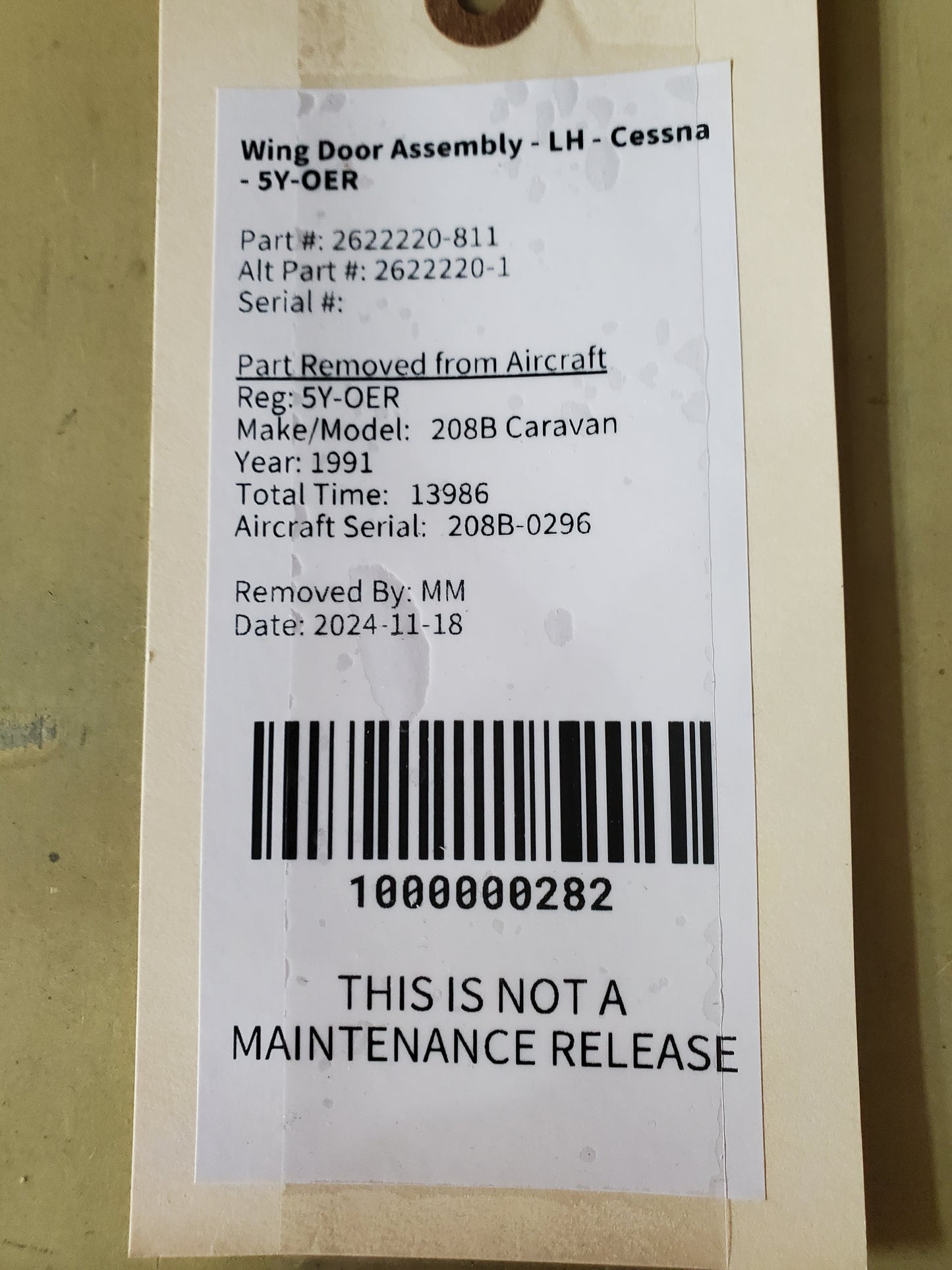 Wing Door Assembly - LH - Cessna - 5Y-OER