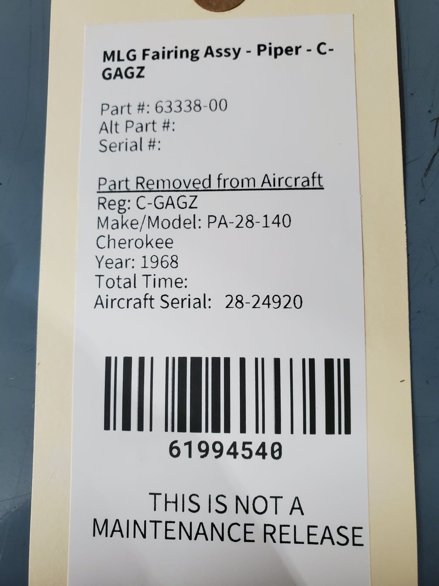 MLG Fairing Assy - Piper - C-GAGZ