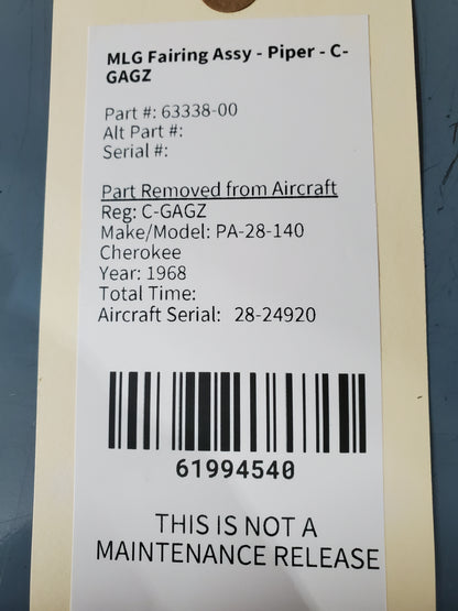 MLG Fairing Assy - Piper - C-GAGZ