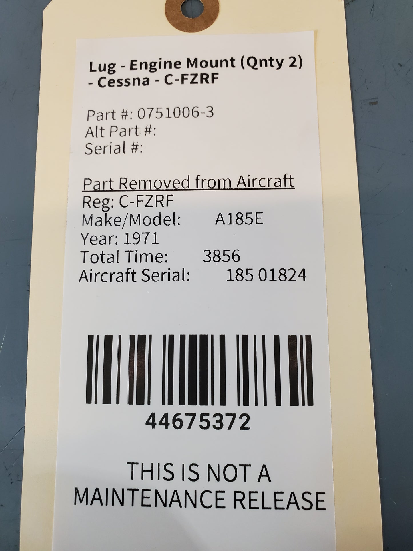 Lug - Engine Mount (Qnty 2) - Cessna - C-FZRF