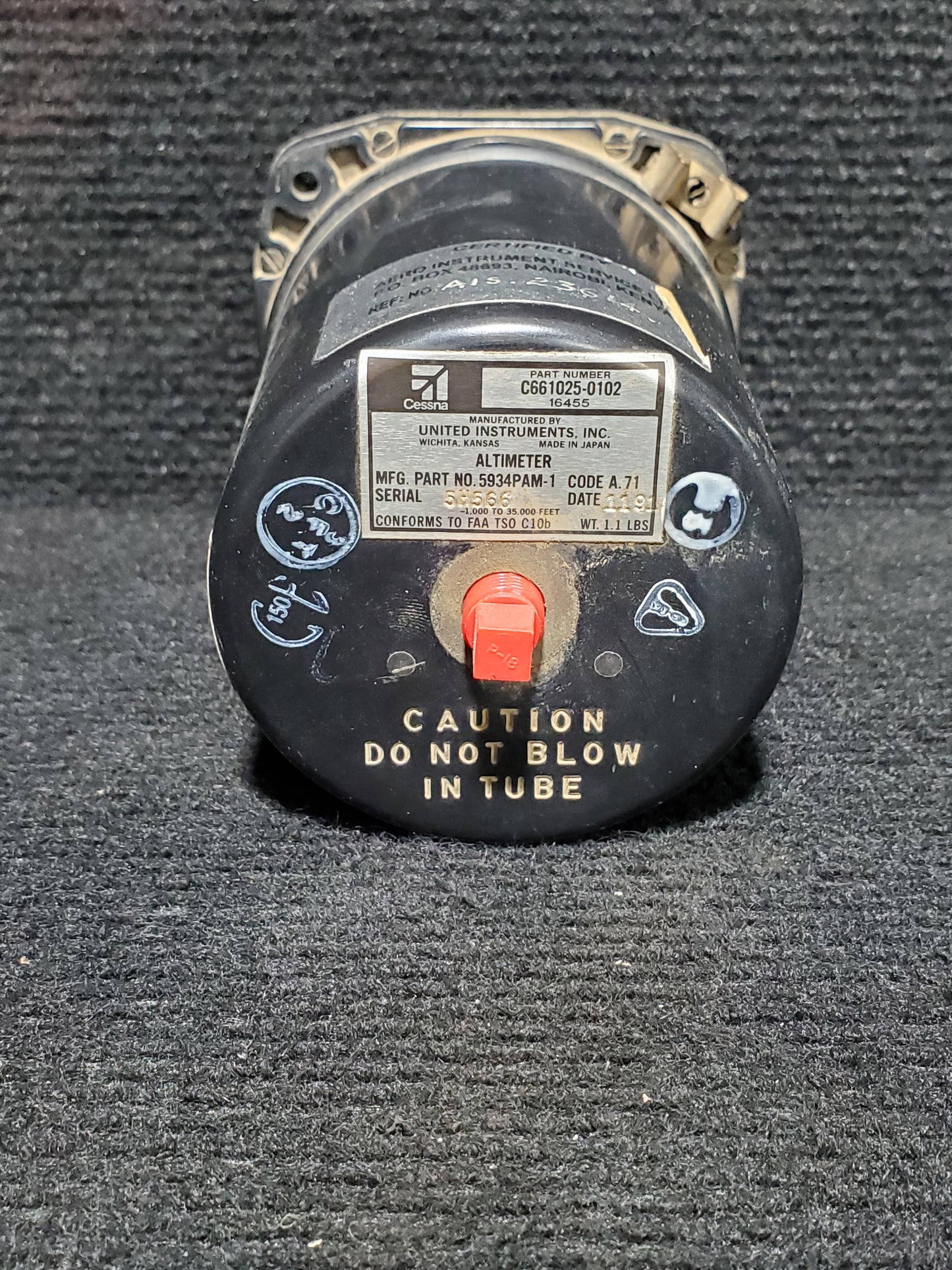 Altimeter - United Instruments - 5Y-BUC