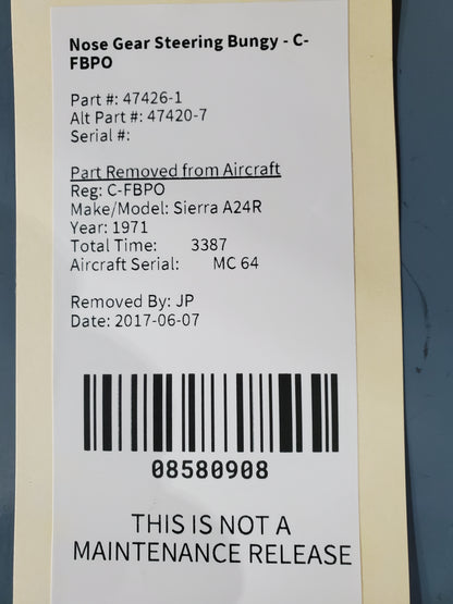 Nose Gear Steering Bungy - C-FBPO