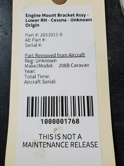 Engine Mount Bracket Assy - Lower RH - Cessna - Unknown Origin