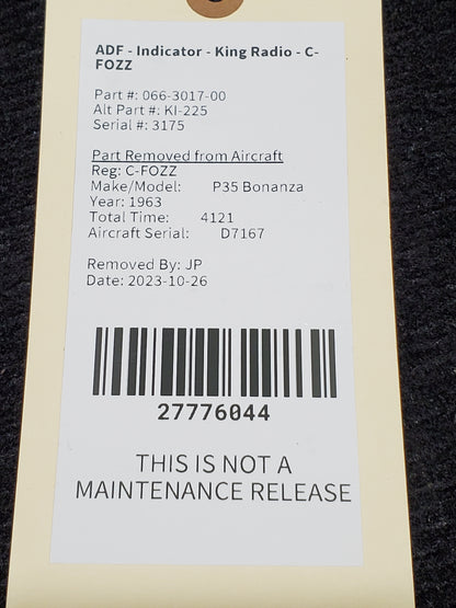 ADF - Indicator - King Radio - C-FOZZ