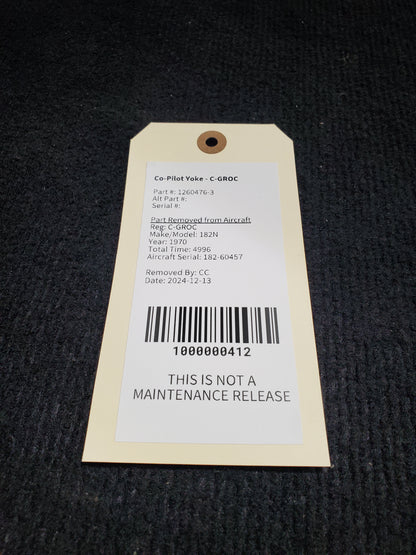 Co-Pilot Yoke - C-GROC