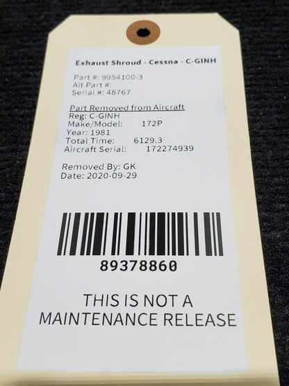 Exhaust Shroud - Cessna - C-GINH