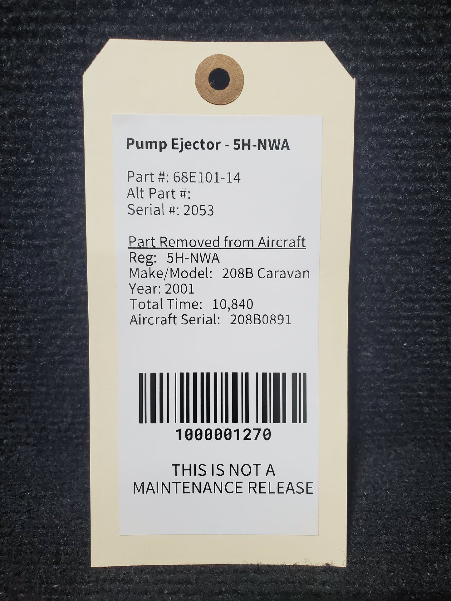Pump Ejector - Allen Aircraft Prod. - 5H-NWA