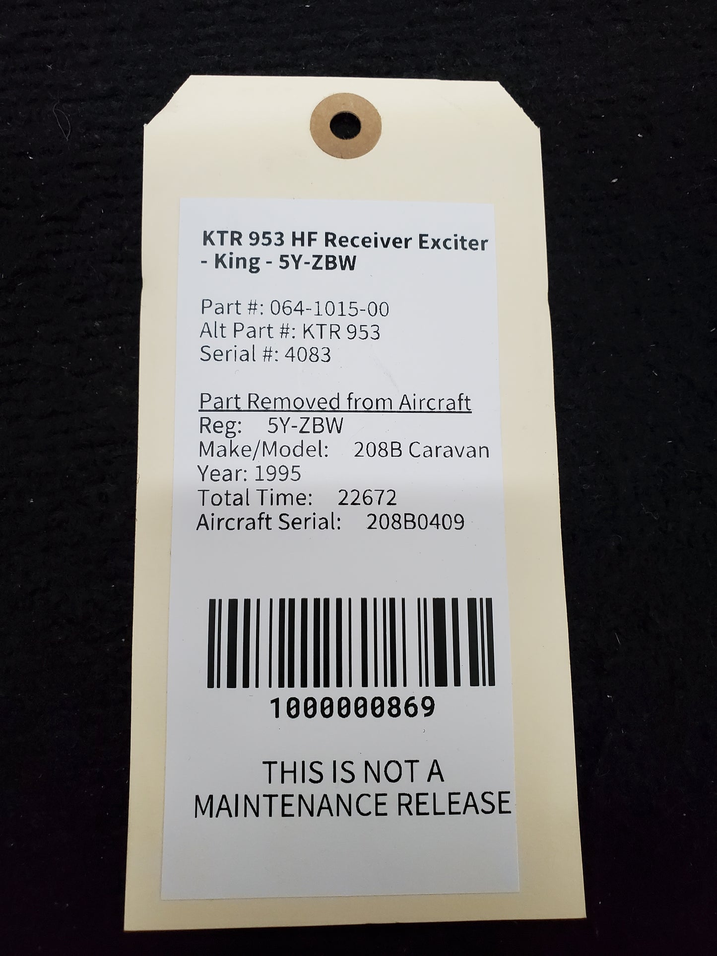 KTR 953 HF Receiver Exciter - King - 5Y-ZBW