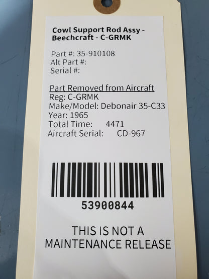 Tip Tank Cone Assembly AFT - Piper - I-CODE