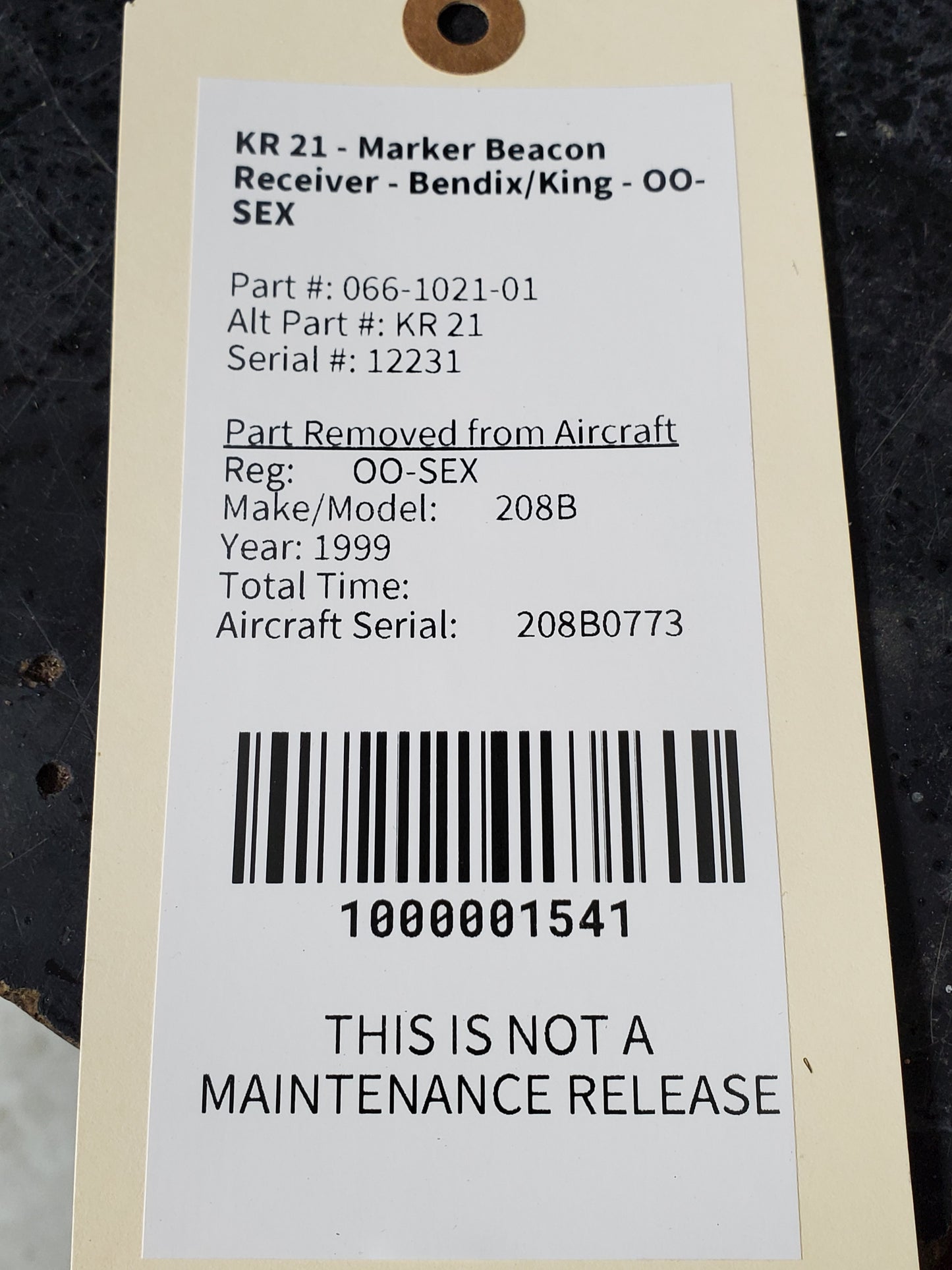 KR 21 - Marker Beacon Receiver - Bendix/King - OO-SEX