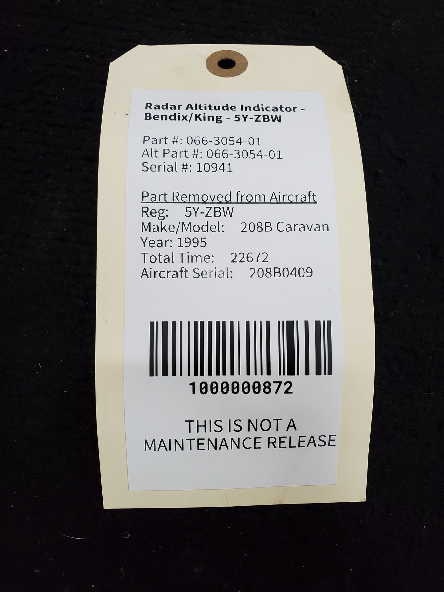 Radar Altitude Indicator - Bendix/King - 5Y-ZBW