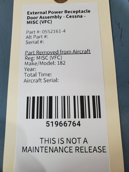 External Power Receptacle Door Assembly - Cessna - MISC (VFC)