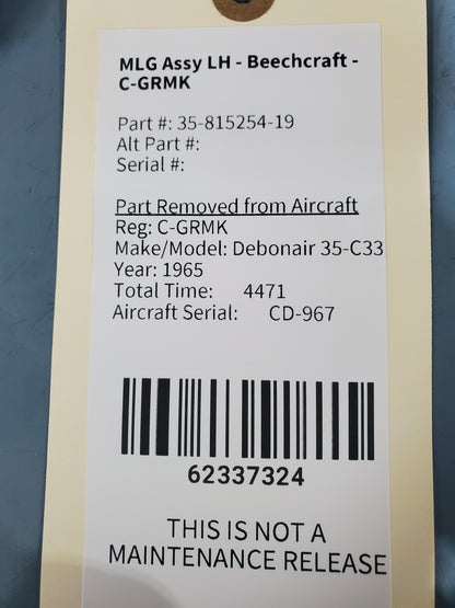 MLG Assy LH - Beechcraft - C-GRMK