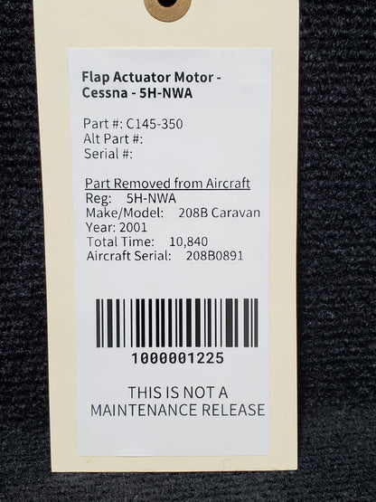 Flap Actuator Motor - Cessna - 5H-NWA