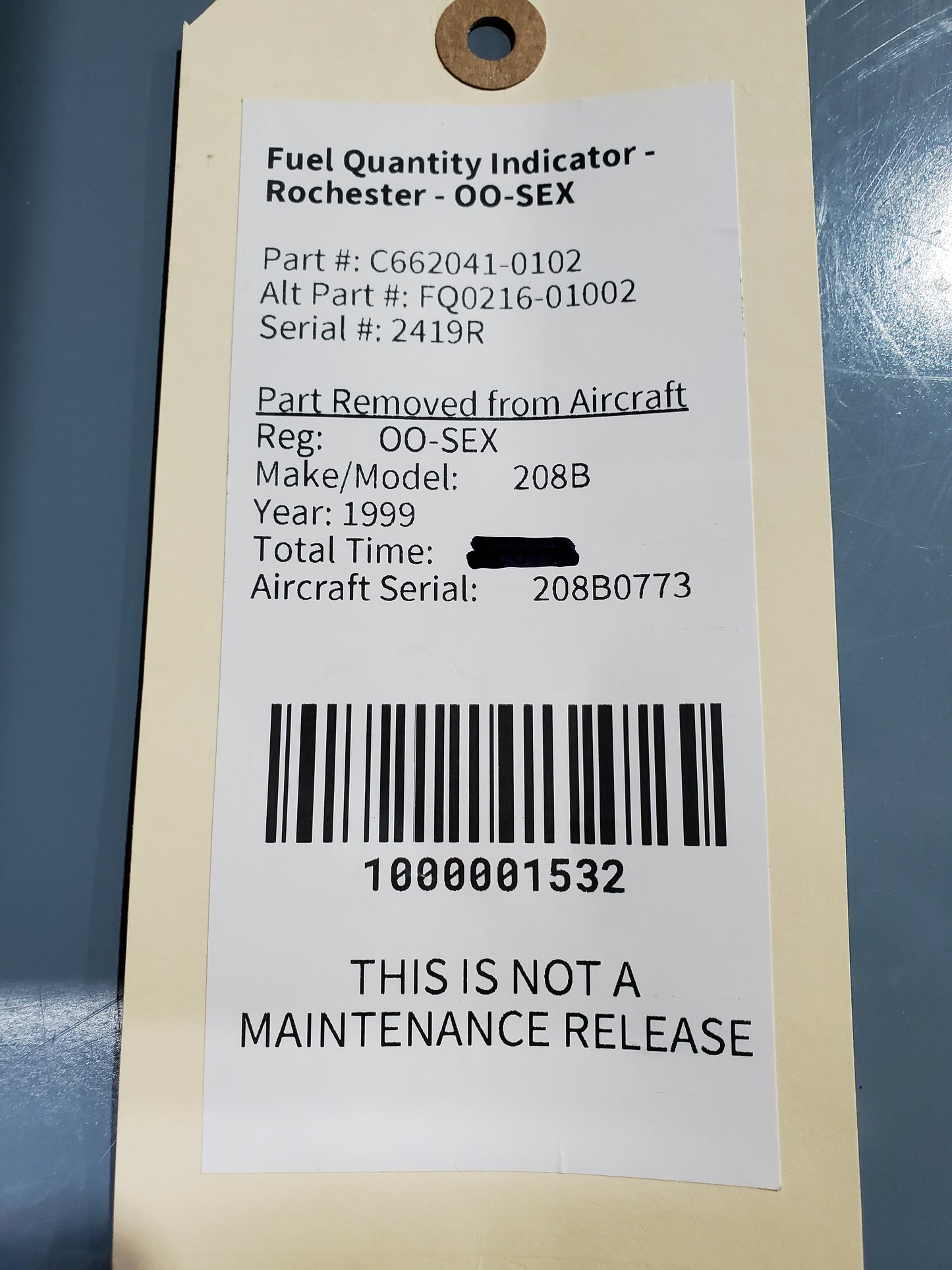 Fuel Quantity Indicator - Rochester - OO-SEX