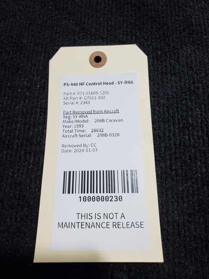 PS-440 HF Control Head - 5Y-MME