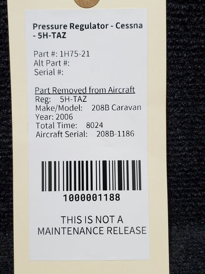 Pressure Regulator - Cessna - 5H-TAZ